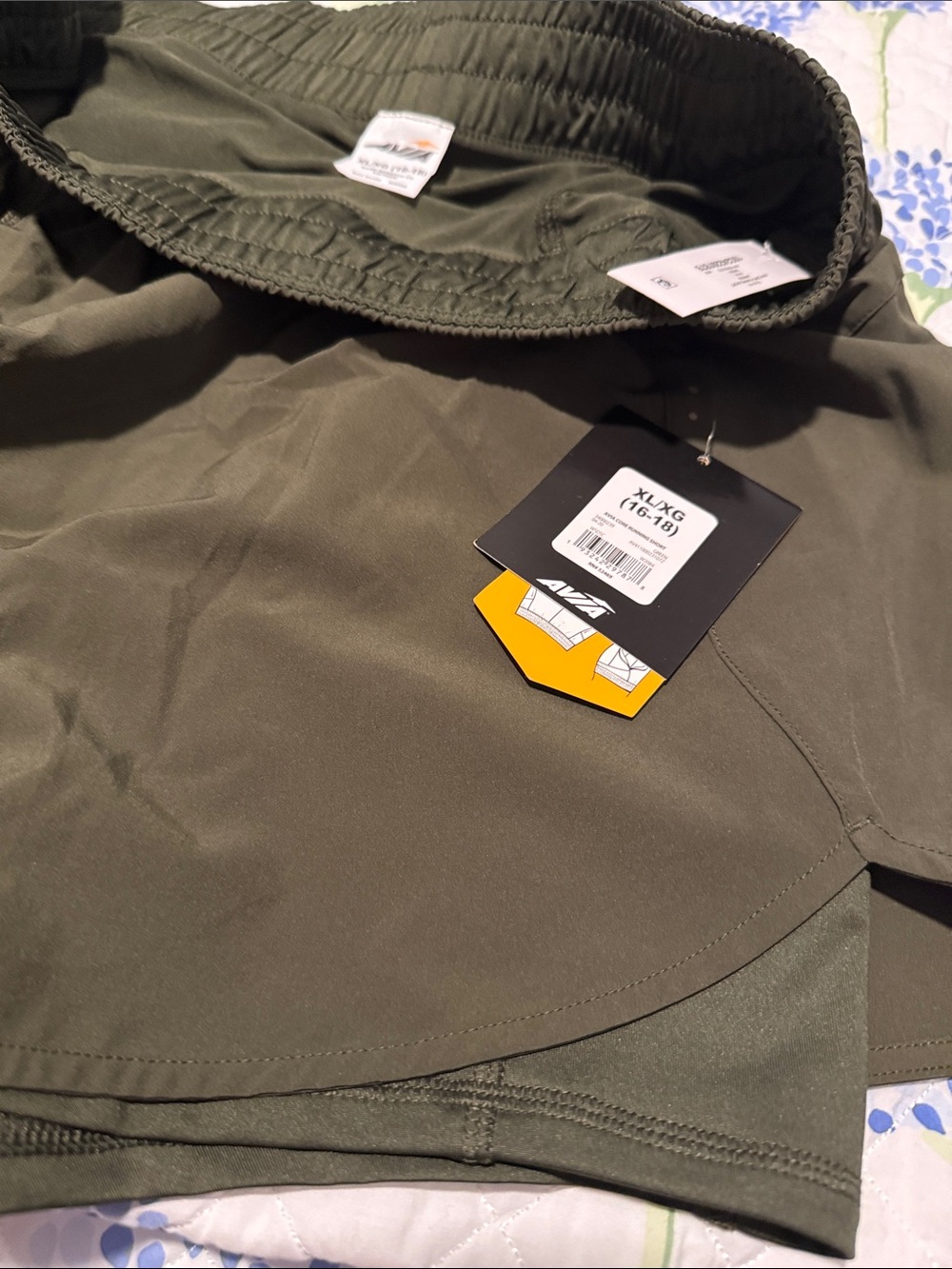 Avia Olive Green Performance Athletic Shorts with Tags